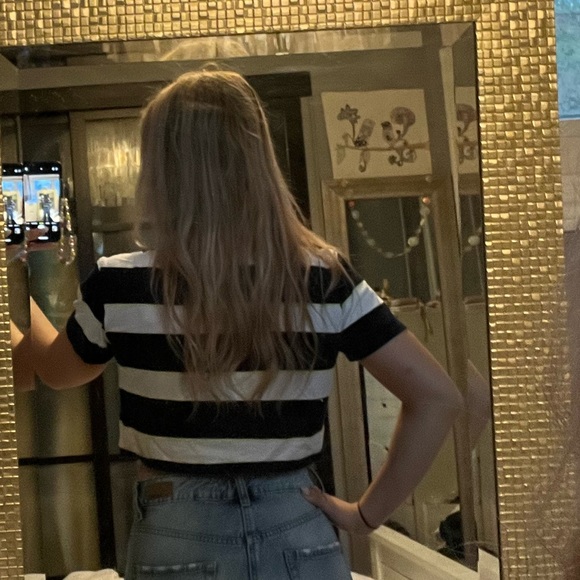 Garage cropped striped tee - Picture 3 of 3